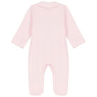 Baby Girls Pink Hearts Babygrow, 1, hi-res