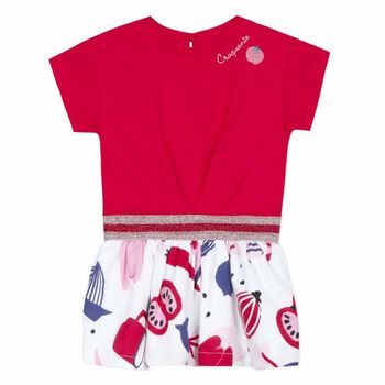 Younger Girls Red Cotton Dress
