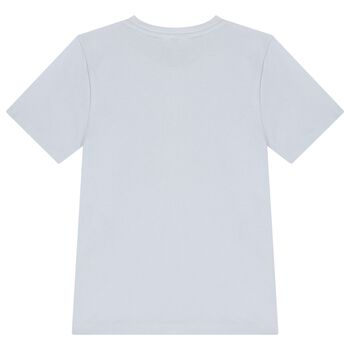 Boys Mini Me Blue Logo T-Shirt