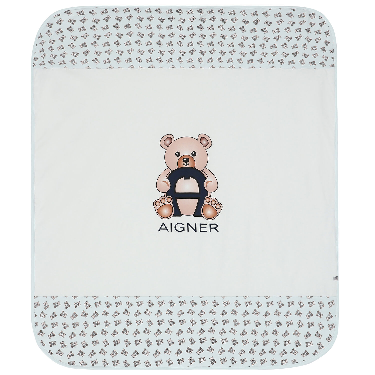 بطانية بالشعار باللون الأزرق والأبيض , 2, hi-res