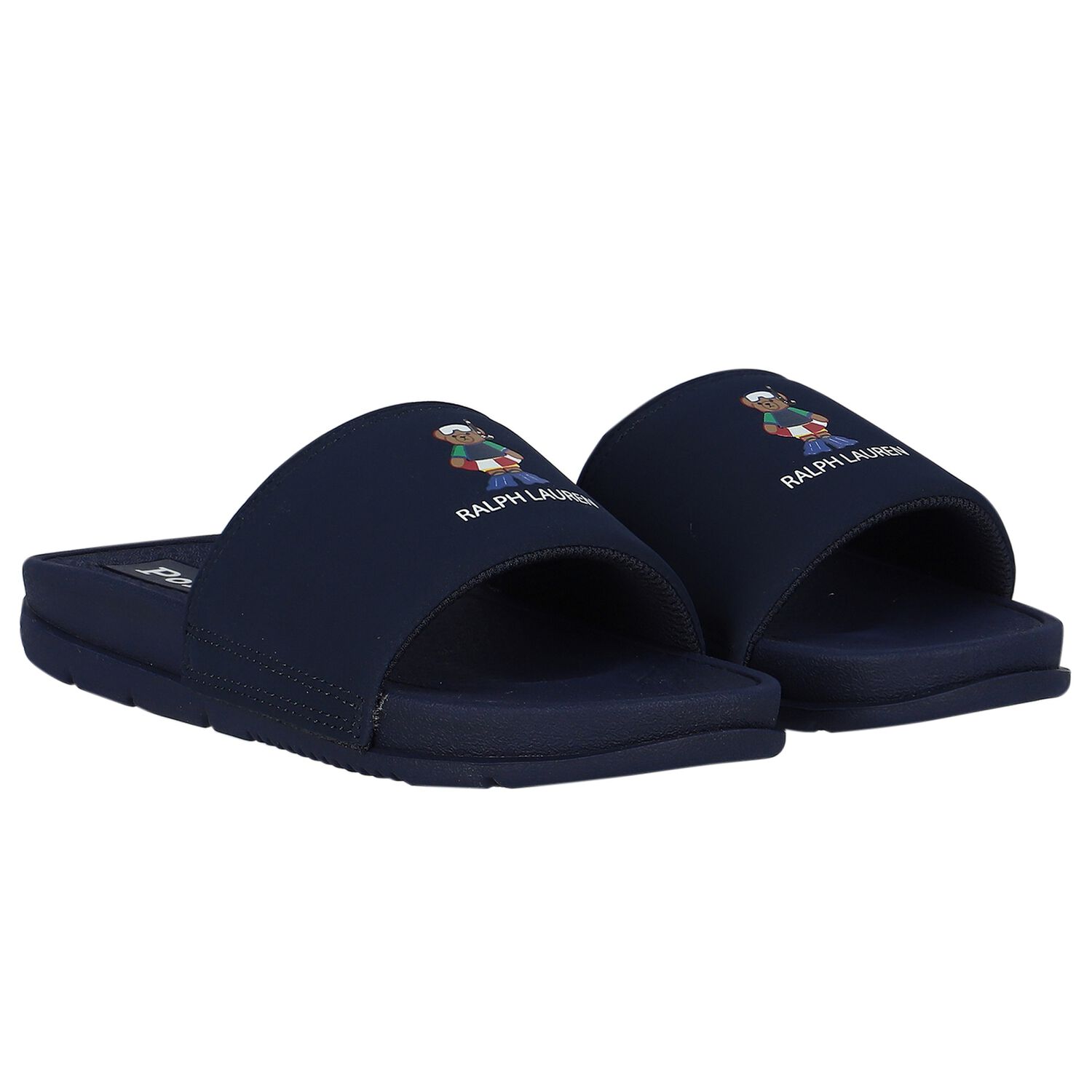 Boys Navy Blue Logo Sliders, 1, hi-res