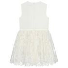 فستان بنات من الدانتيل الزهري باللون العاجي, 1, hi-res