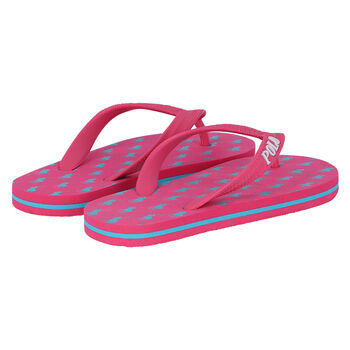 Girls Pink Logo Flip Flops