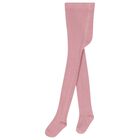 Baby Girls Pink Knitted Tights, 1, hi-res