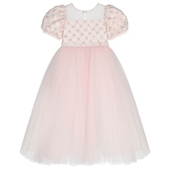 Girls Sofy Pink Sequin Tulle Dress