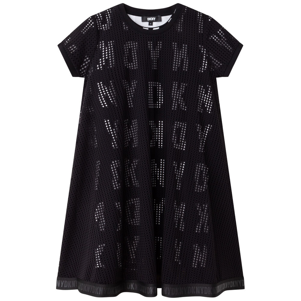 black and white dkny dress