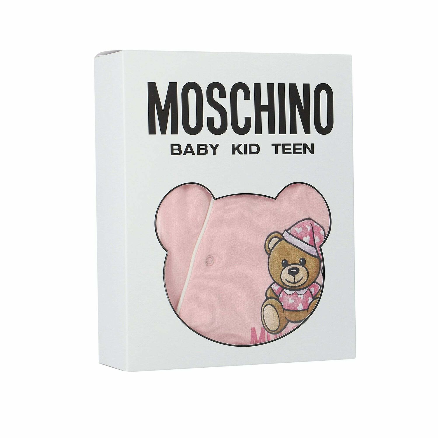 Pink & Ivory Teddy Logo Babygrows ( 2-Pack ), 4, hi-res