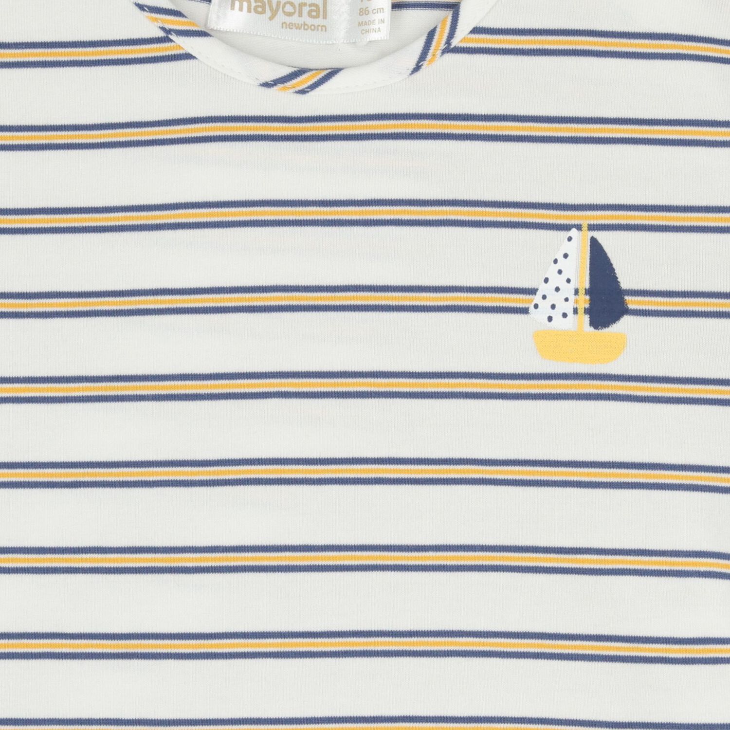 طقم شورت للأطفال البنات بالألوان الأبيض والأزرق والأصفر (عبوة من قطعتين), 1, hi-res