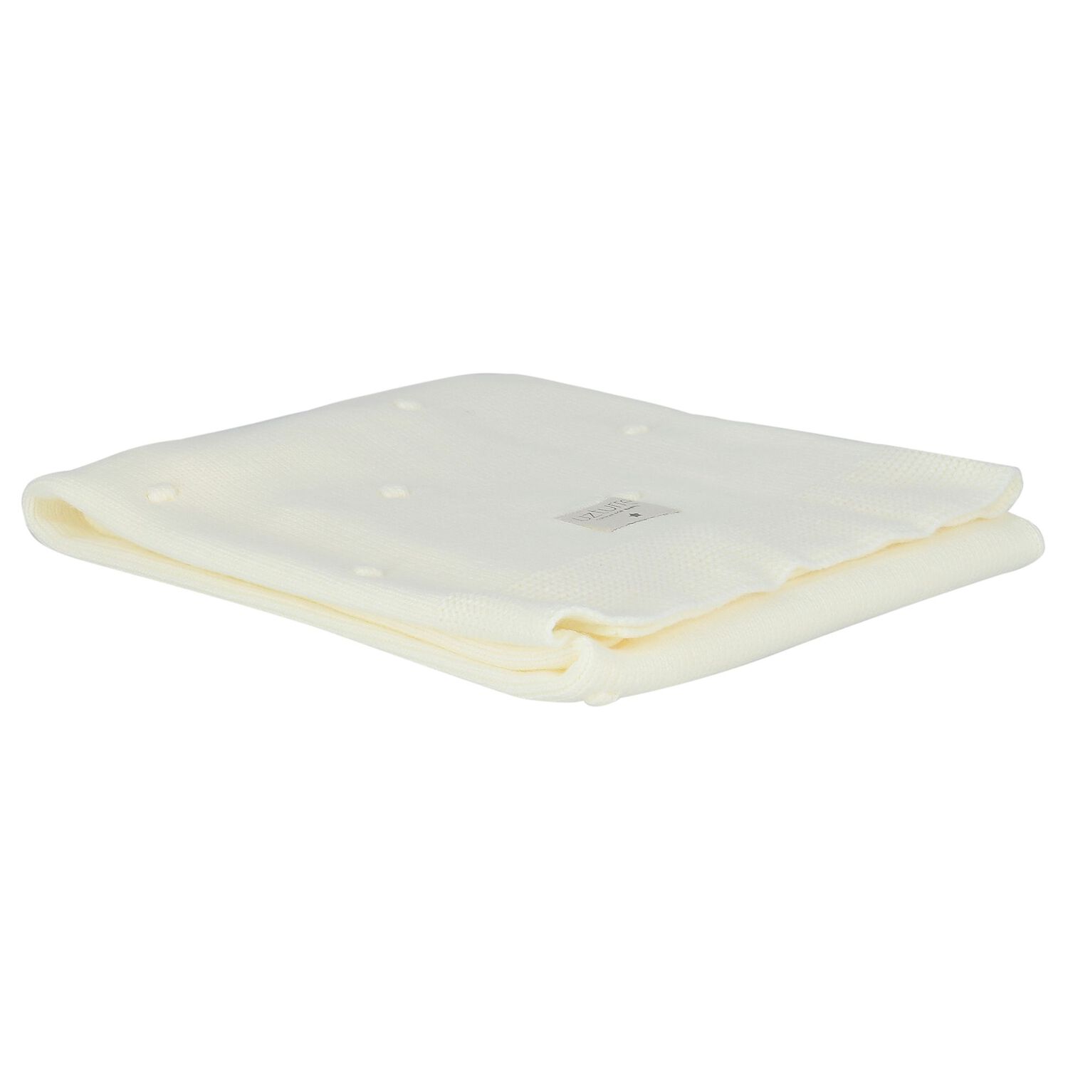 بطانية محبوكة باللون العاجى, 1, hi-res