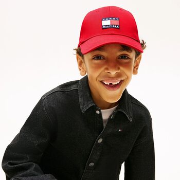 Boys Red Logo Cap
