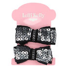 Girls Black Logo Bow Leather Shoes, 1, hi-res