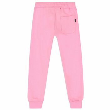 Pink Logo Cotton Joggers