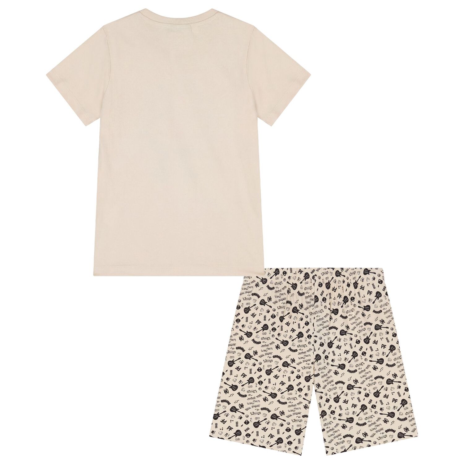 Boys Beige Paul Frank Shorts Set, 1, hi-res