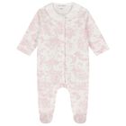Baby Girls Pink & Ivory Toile De Jouy Babygrow Gift Set, 2, hi-res