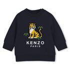 Younger Boys Navy Blue Tiger Logo Tracksuit, 1, hi-res