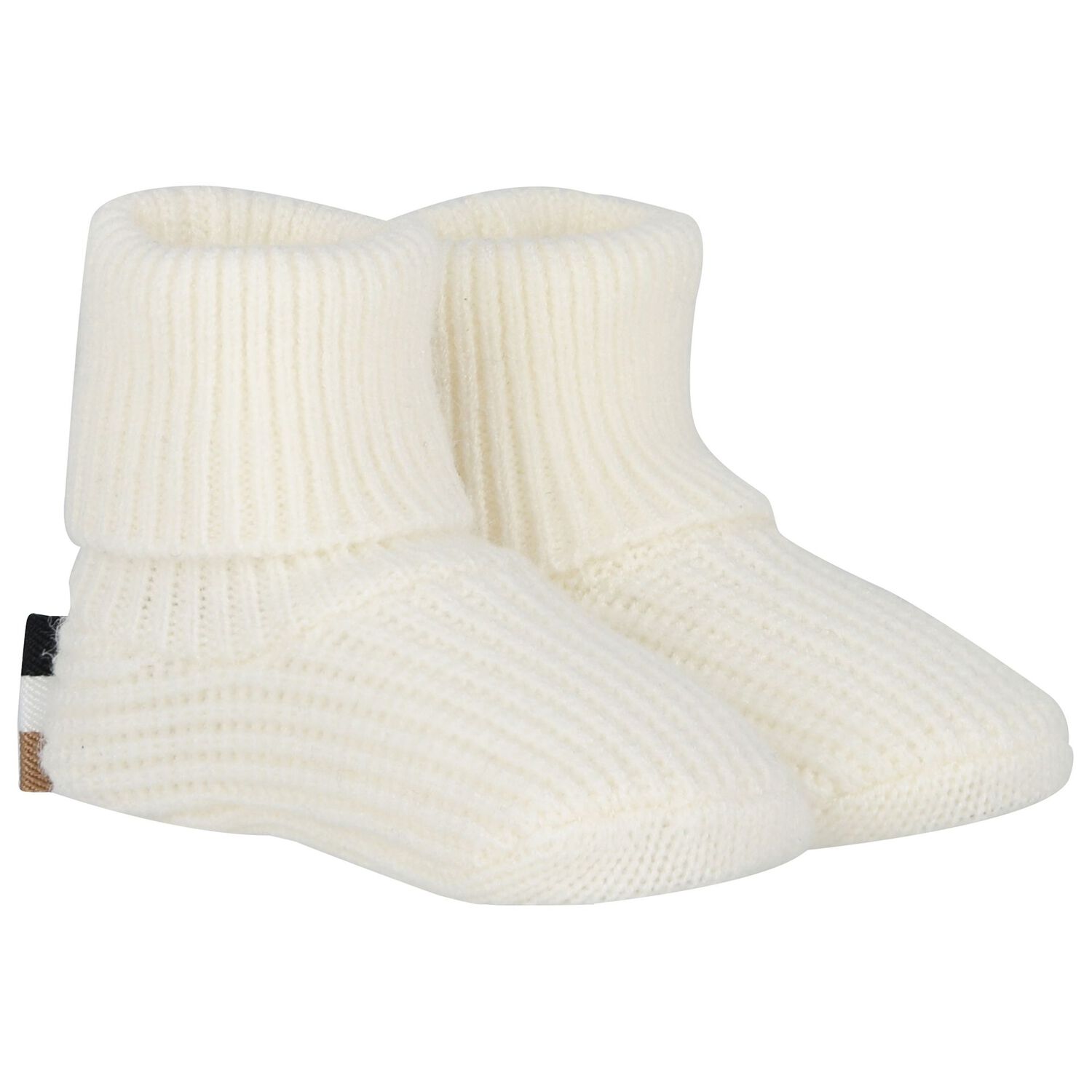 طقم هدية قبعة وحذاء للمواليد باللون العاج, 1, hi-res