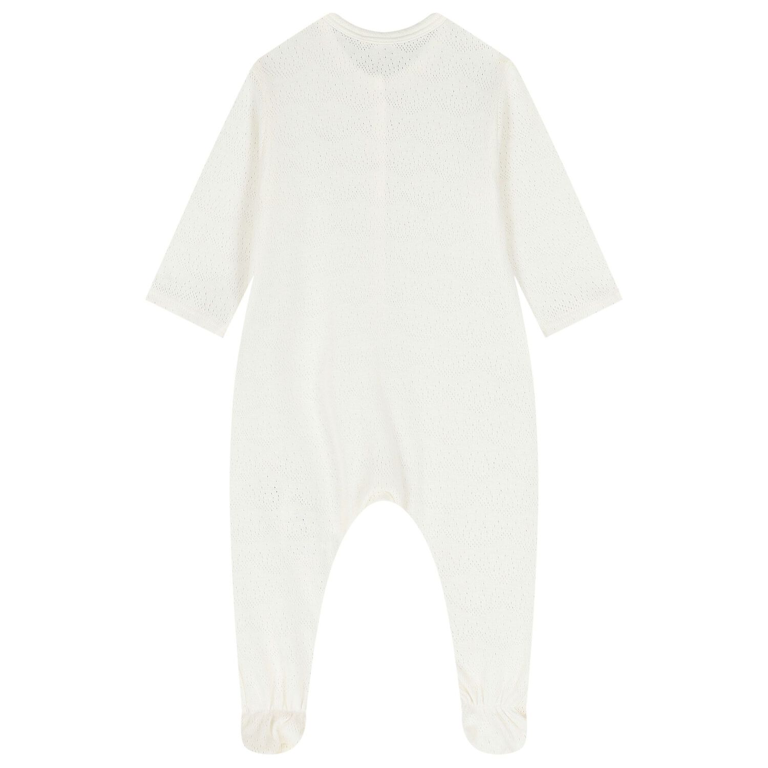 Baby Girls Ivory Logo Babygrow , 1, hi-res