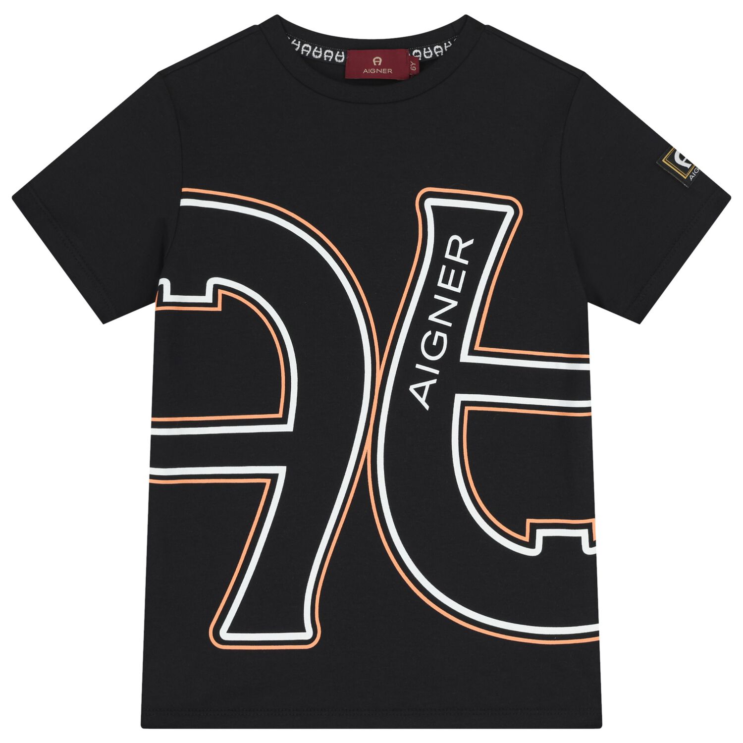 Boys Black Logo T-Shirt, 2, hi-res