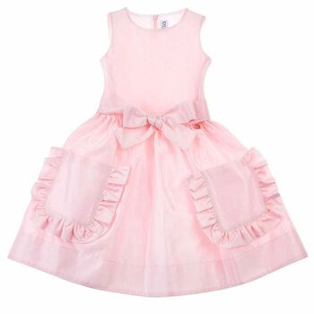 Girls Pink Bow Dress