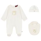 Ivory & Gold Babygrow Gift Set , 1, hi-res