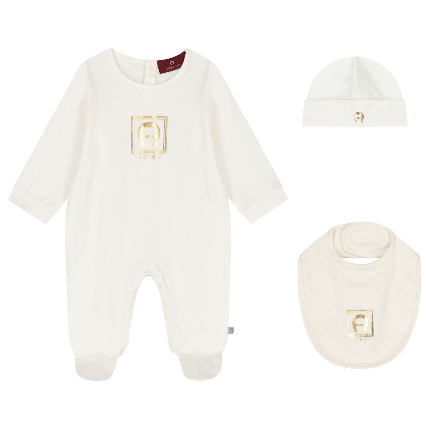 Ivory & Gold Babygrow Gift Set , 1, hi-res