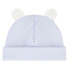 Baby Boys Blue Embroidered Hat, 1, hi-res