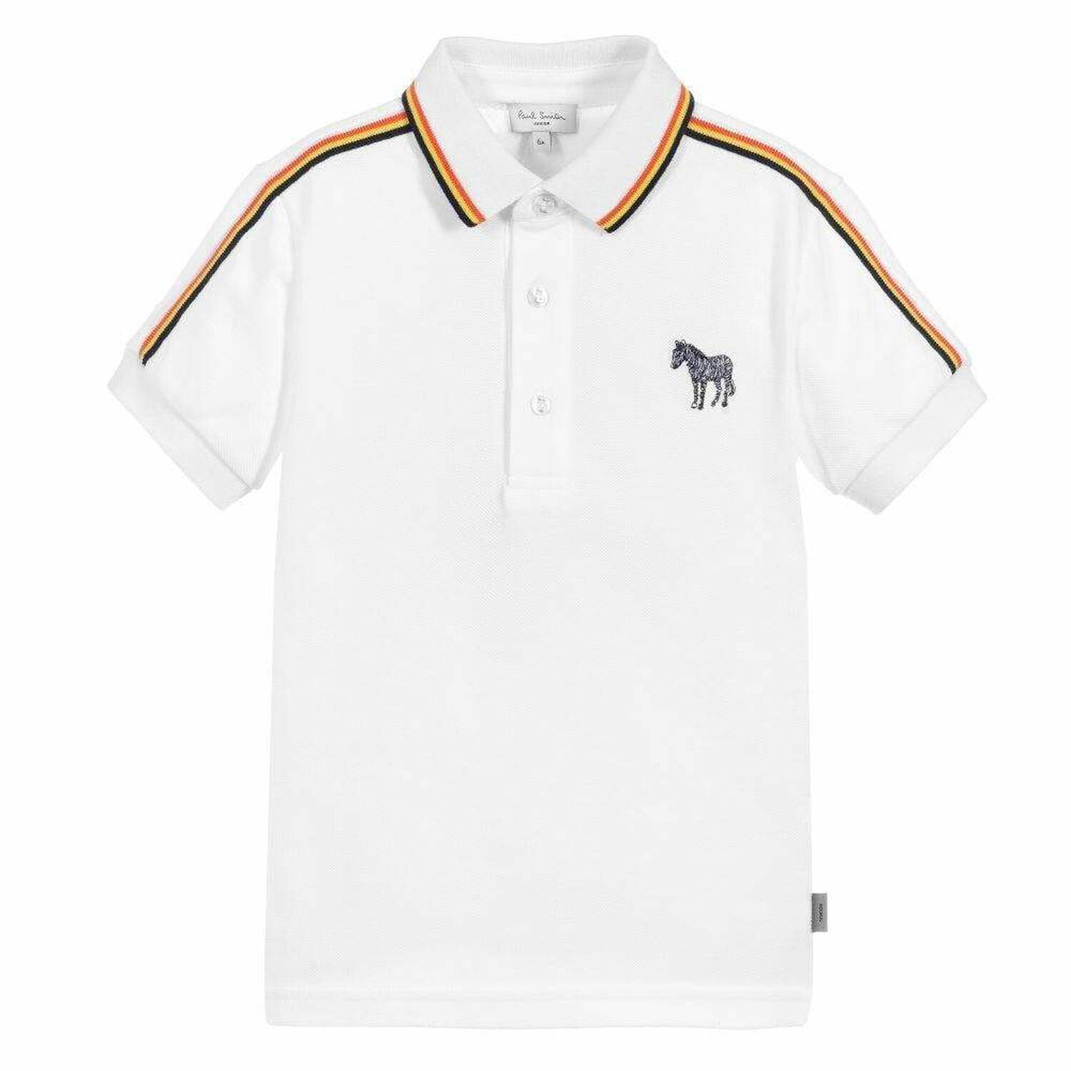Boys White Cotton Polo Shirt, 1, hi-res image number null