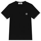 Boys Black Logo T-Shirt, 1, hi-res