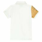 Boys Beige & White Geo Map Polo Shirt, 1, hi-res