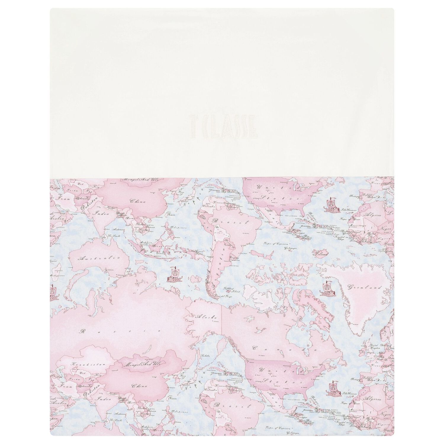 طقم افرول هديا بنات بطبعة الخريطة باللون الوردي والأزرق للأطفال , 2, hi-res image number null