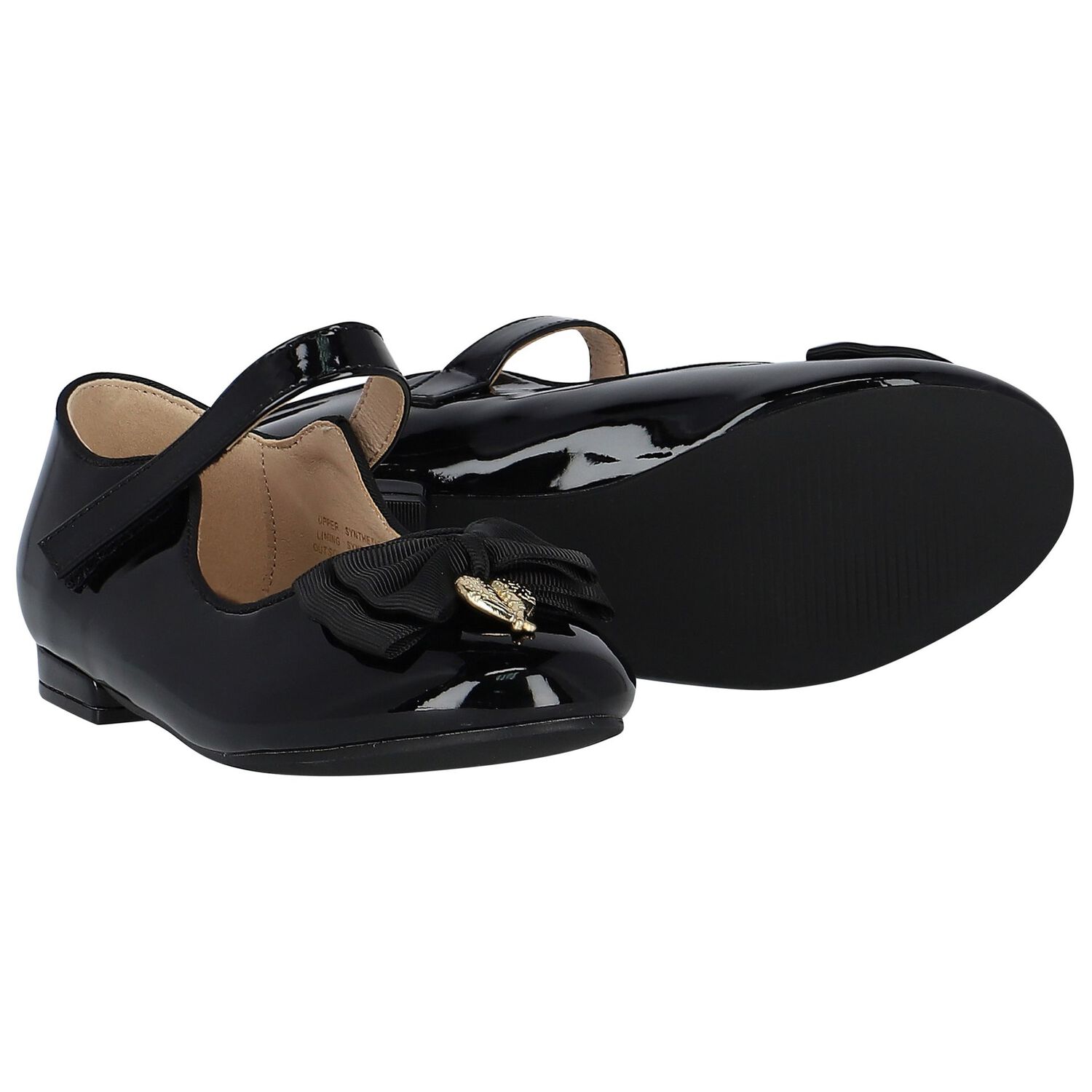 حذاء  بنات باليرينا بفيونكة باللون الاسود , 2, hi-res image number null