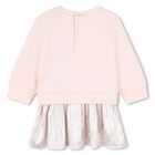 Younger Girls Pink & Silver Logo Dress, 1, hi-res