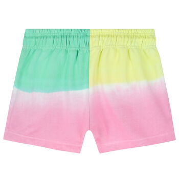 Girls Pink, Yellow & Green Logo Shorts