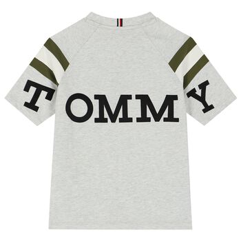 Boys Grey Logo T-Shirt