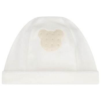 Ivory Teddy Bear Baby Hat