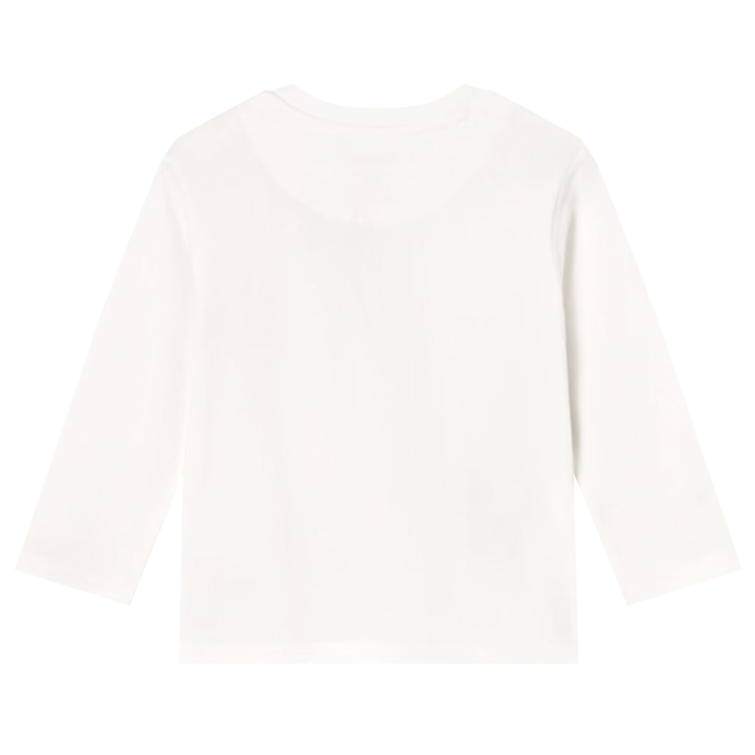 Younger Boys White Dogs Long Sleeve Top, 1, hi-res