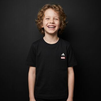 Boys Black Marvel T-Shirt