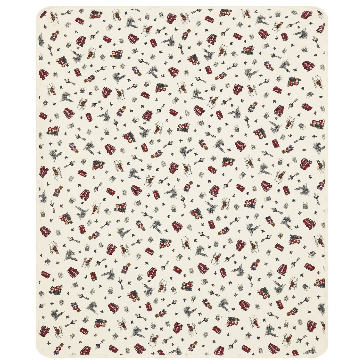 Ivory Polo Bear & London Icon Baby Blanket, 1, hi-res