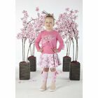 Girls Pink Floral Skirt, 1, hi-res