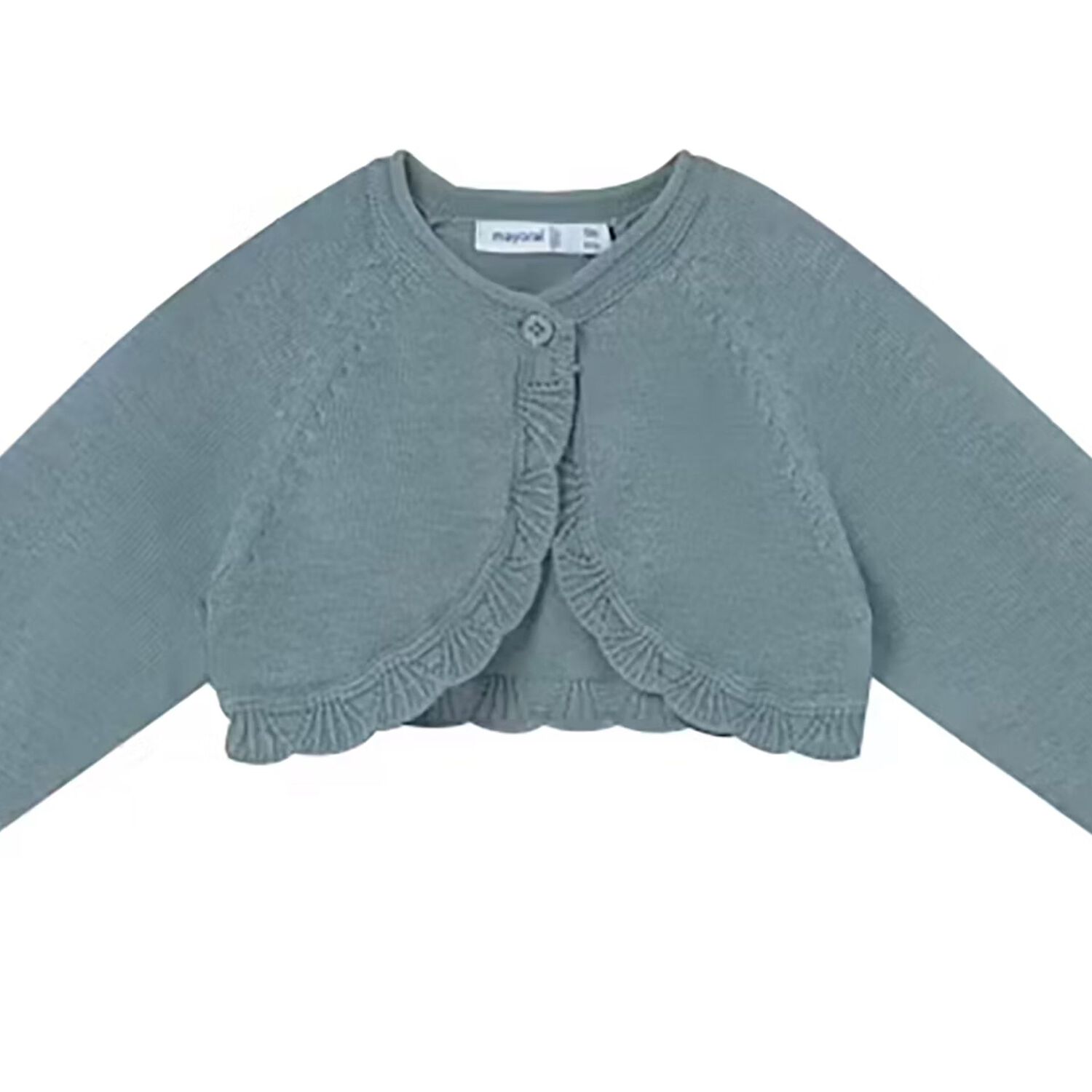 Younger Girls Green Knitted Cardigan, 3, hi-res image number null