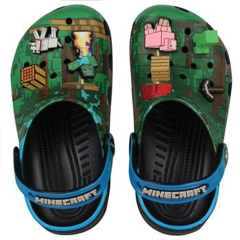Black & Green Minecraft Classic Clogs Sandals