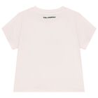 Girls Pink Choupette Logo T-Shirt, 1, hi-res