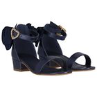 Girls Navy Blue Sandals, 5, hi-res