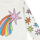 Younger Girls Ivory Shooting Stars Sweatshirt, 1, hi-res