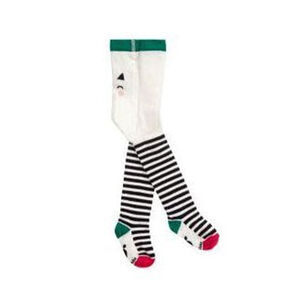 Baby Girls Ivory Printed Tights