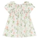 Younger Girls Ivory Floral Dress, 1, hi-res
