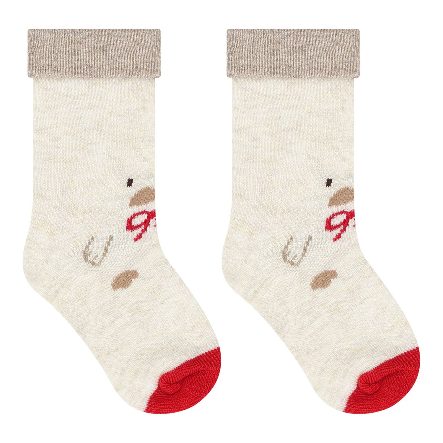 Baby Girls Red & Ivory Socks ( 4-Pack ), 3, hi-res image number null