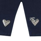 Baby Girls Pink & Navy Blue Heart Leggings Set, 1, hi-res