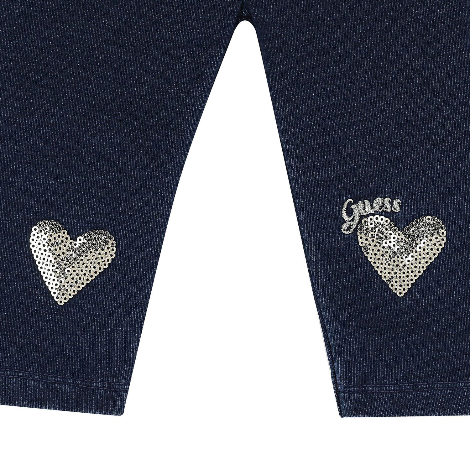 Baby Girls Pink & Navy Blue Heart Leggings Set, 1, hi-res