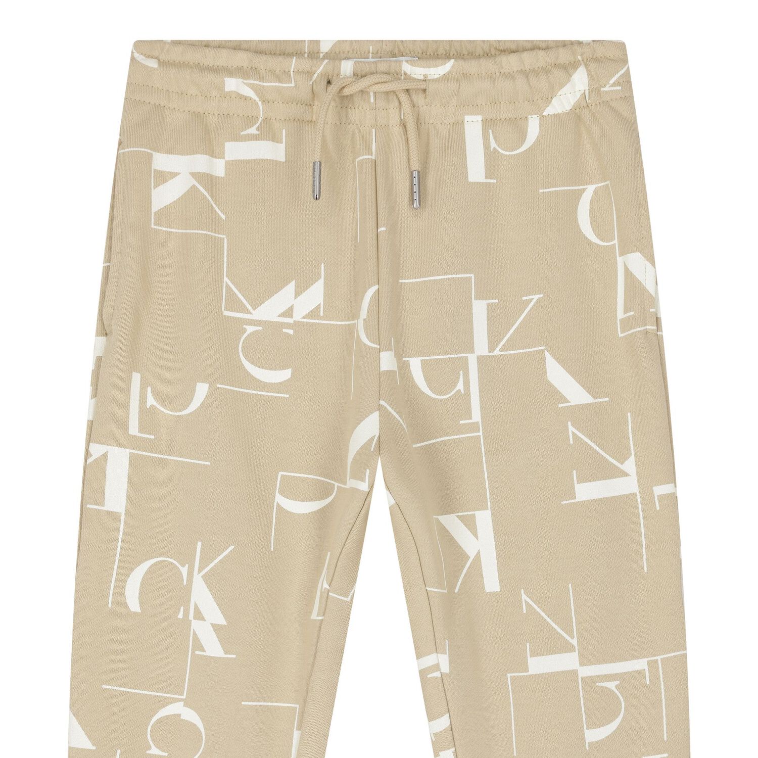Boys Beige Logo Joggers, 1, hi-res